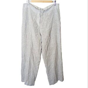 Crea Concept Linen Pants Lagenlook Boho‎ Minimalist Wide Leg XL Coastal Cowgirl